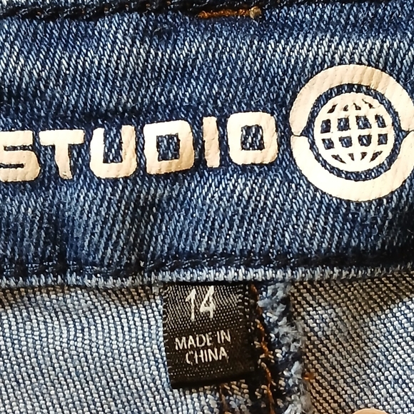 Max Studio Indigo Jeans Dark Blue Denim Size 14 - Picture 2 of 4